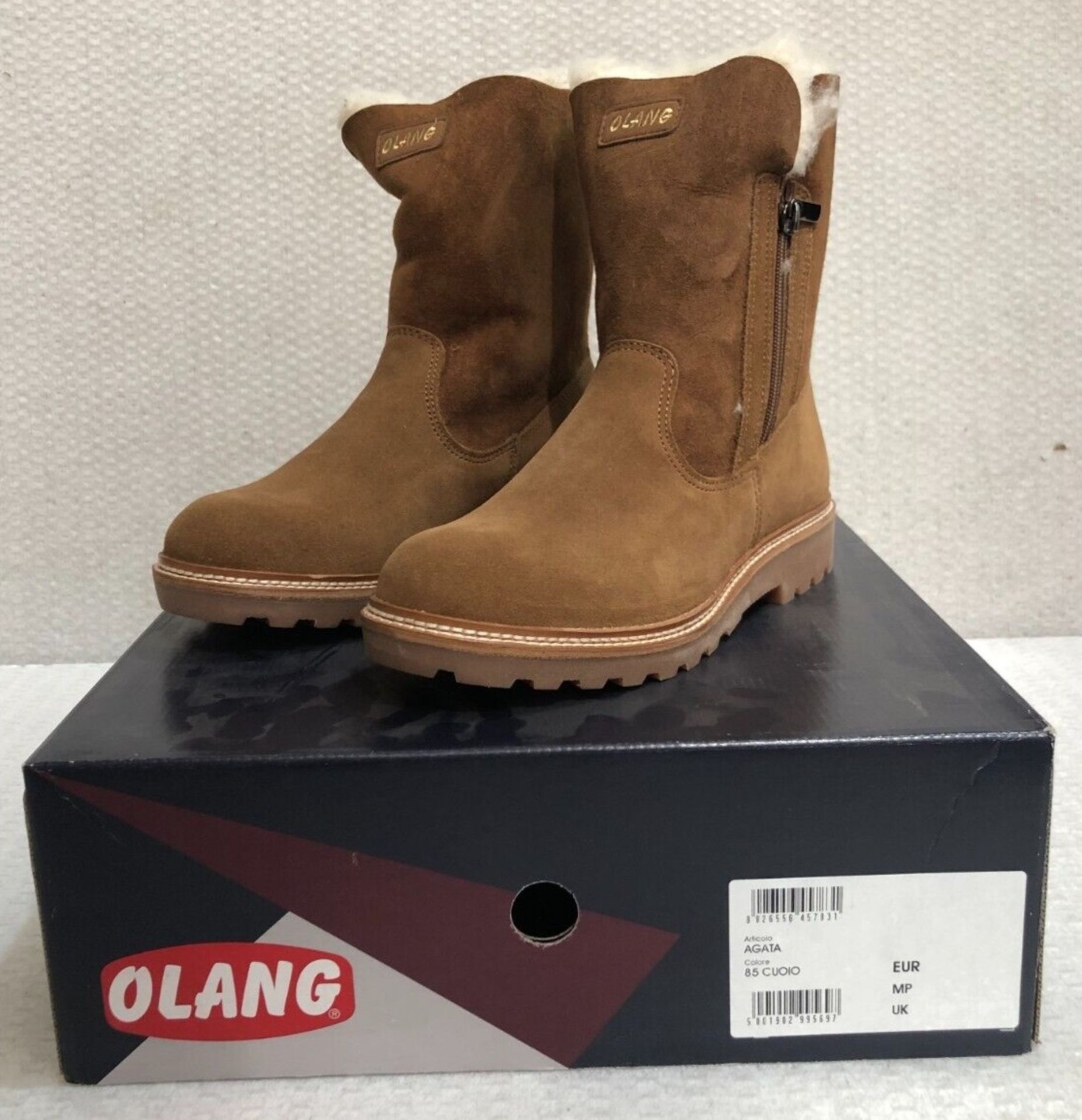 1 x Pair of Designer Olang Women's Winter Boots - Agata 85 Cuoio - Euro Size 40 - New Boxed - Image 2 of 4