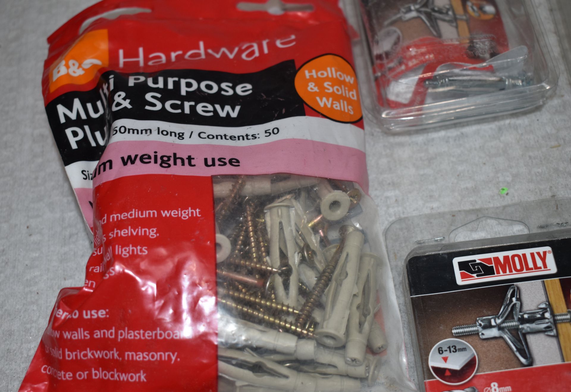 1 x Assortment Of Plasterboard Screws and Fixings - Mostly Molly Brand - Ref: K266 - CL905 - Locatio - Image 9 of 9