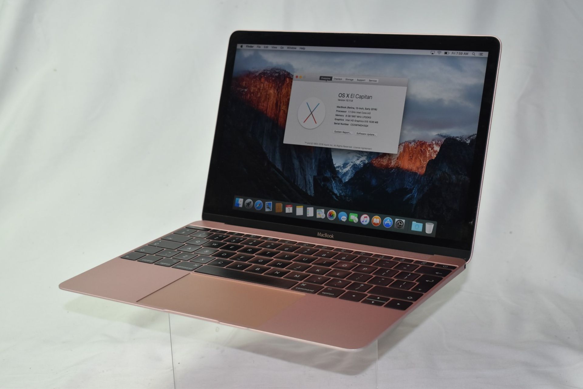 1 x 2016 12 Inch Apple MacBook Featuring an Intel M3 Processor, 8GB Ram and a 250GB SSD - Image 8 of 19