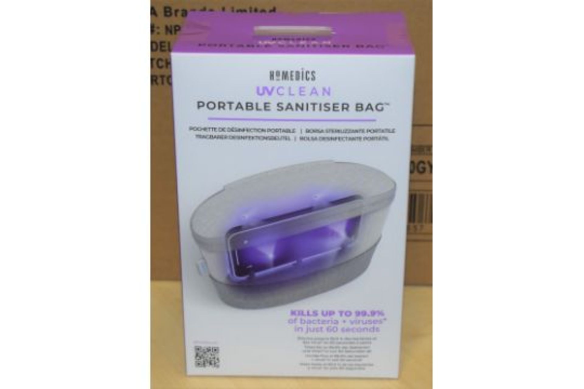 1 x Homedics UV Clean Portable Sanitiser Bag - Kills Upto 99.9% of Bacteria & Viruses in Just 60 - Bild 9 aus 24