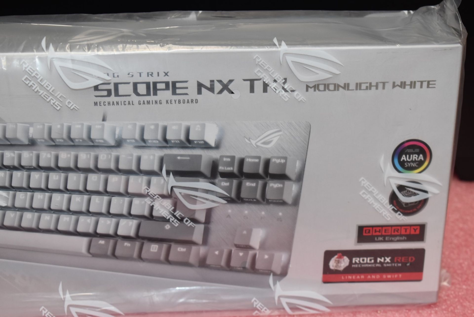 1 x Asus ROG Strix Scope NX TKL Moonlight White Wired Mechanical RGB Gaming Keyboard - Features - Image 3 of 6