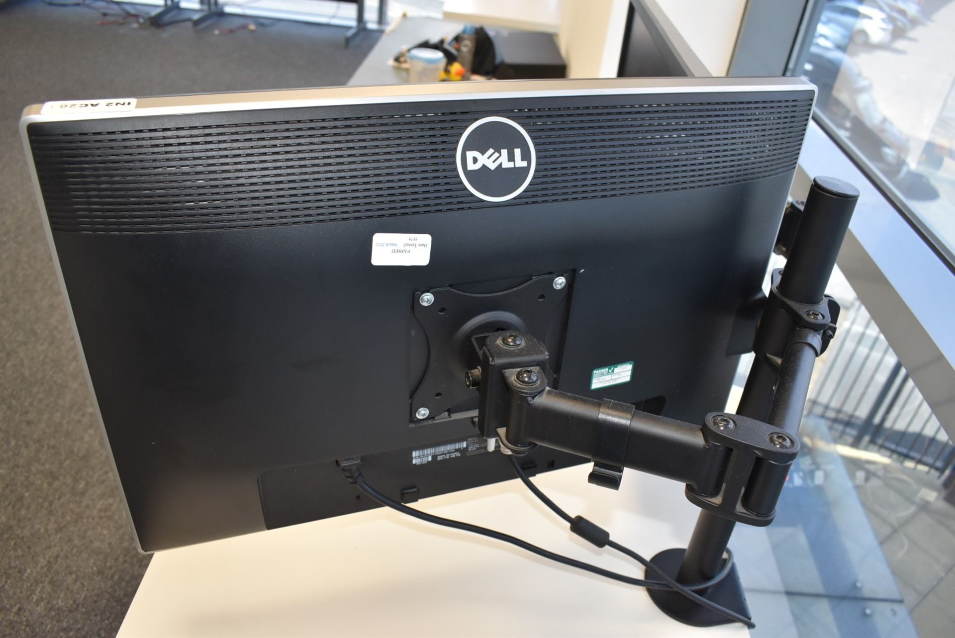 2 x Dell 24 Inch UltraSharp Full HD LED Monitors With Desk Mounted Adjustable Twin Stand, Power - Image 7 of 7