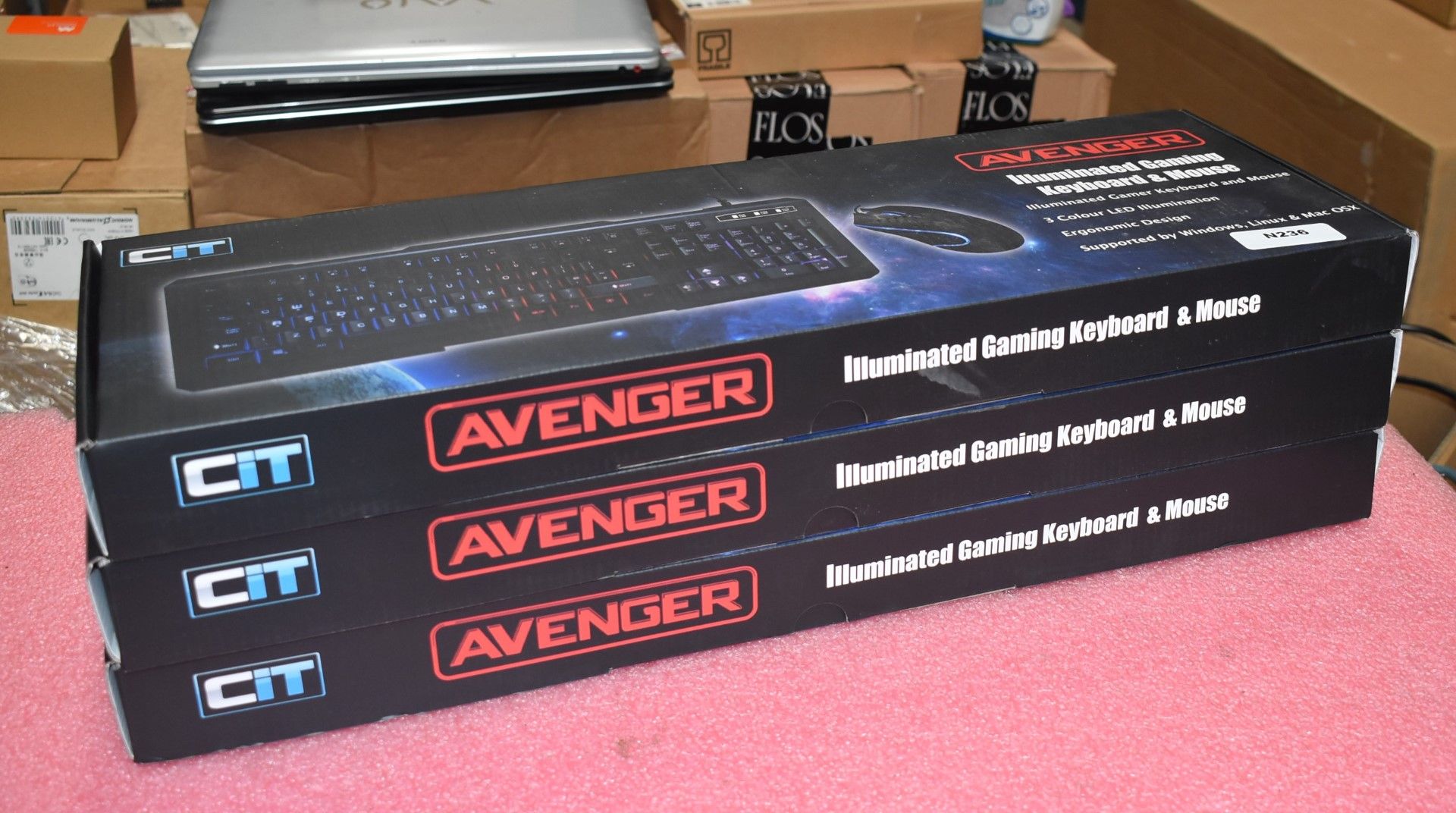 3 x CIT Avenger Illuminated Gaming Keyboard and Mouse - New & Boxed - Image 3 of 7