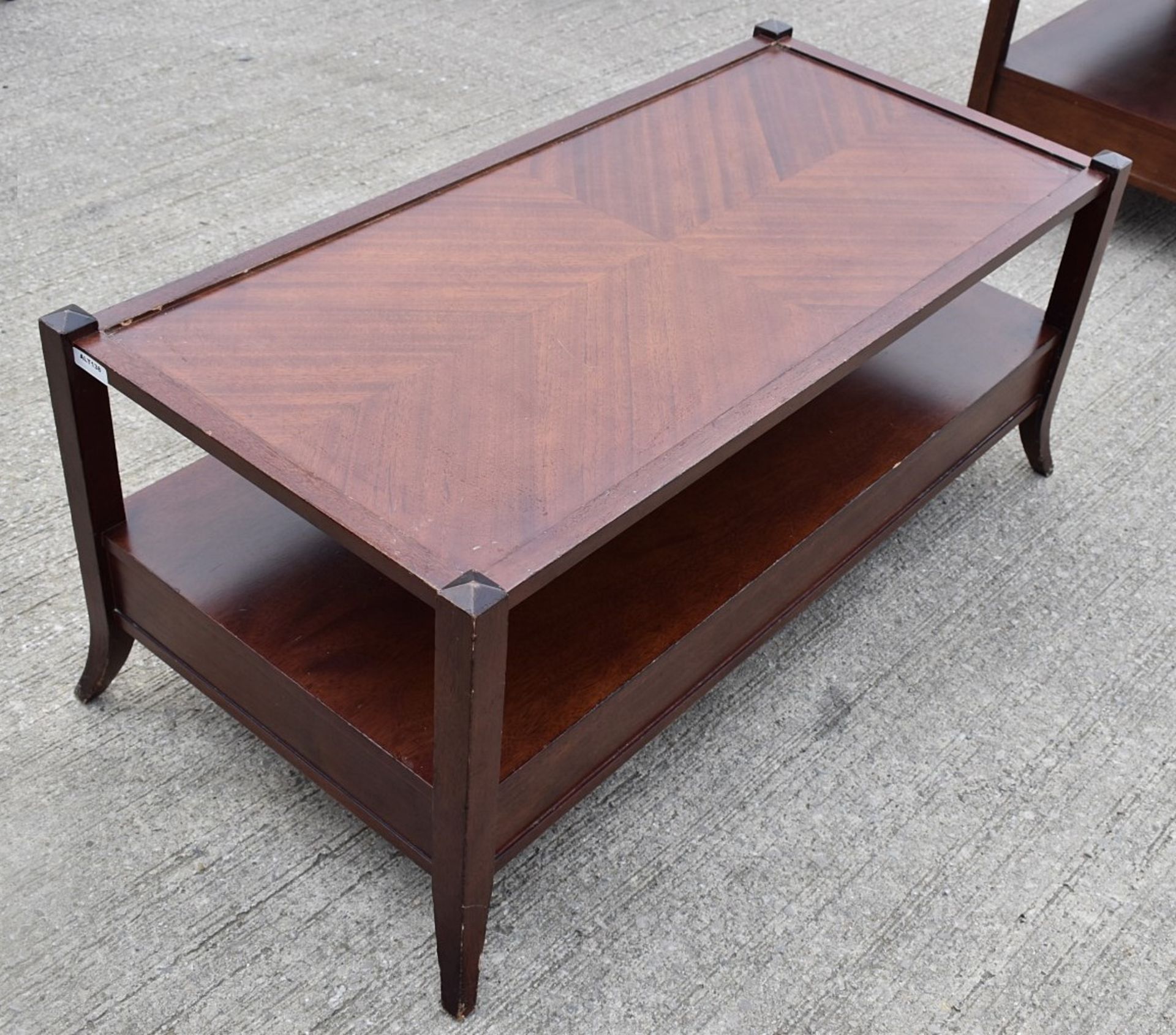 1 x Elegant Handcrafted Solid Wood Coffee / Cocktail Table with False Drawer Frontage - Recently - Image 2 of 2