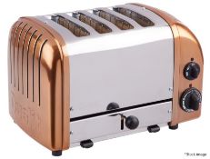 1 x DUALIT Copper 4-Slice Classic Toaster - Original Price £209.00 - Unused Boxed Stock - Ref: