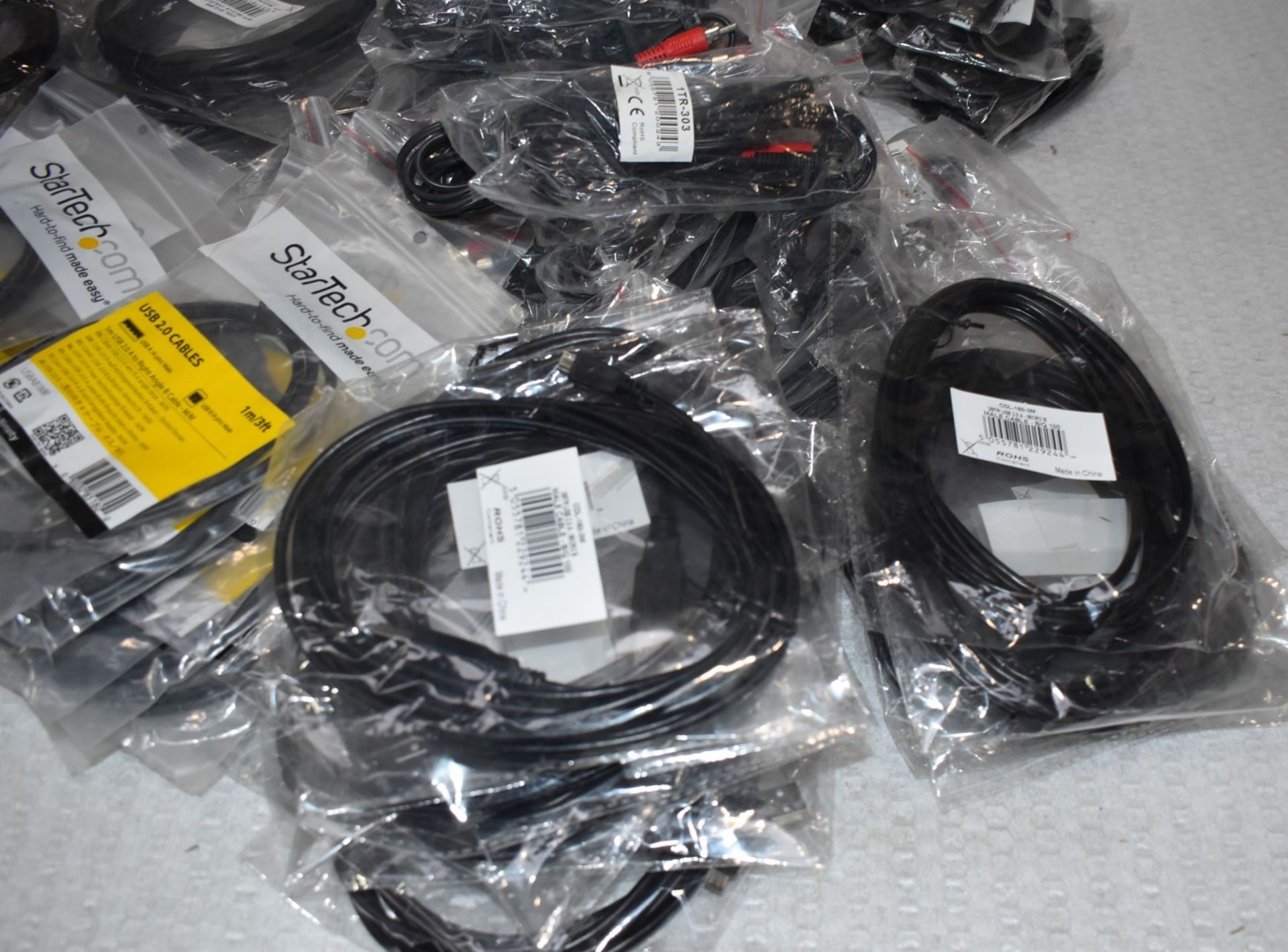 90 x Assorted Cables Including Various USB Connection Leads - New in Packets - Image 19 of 21