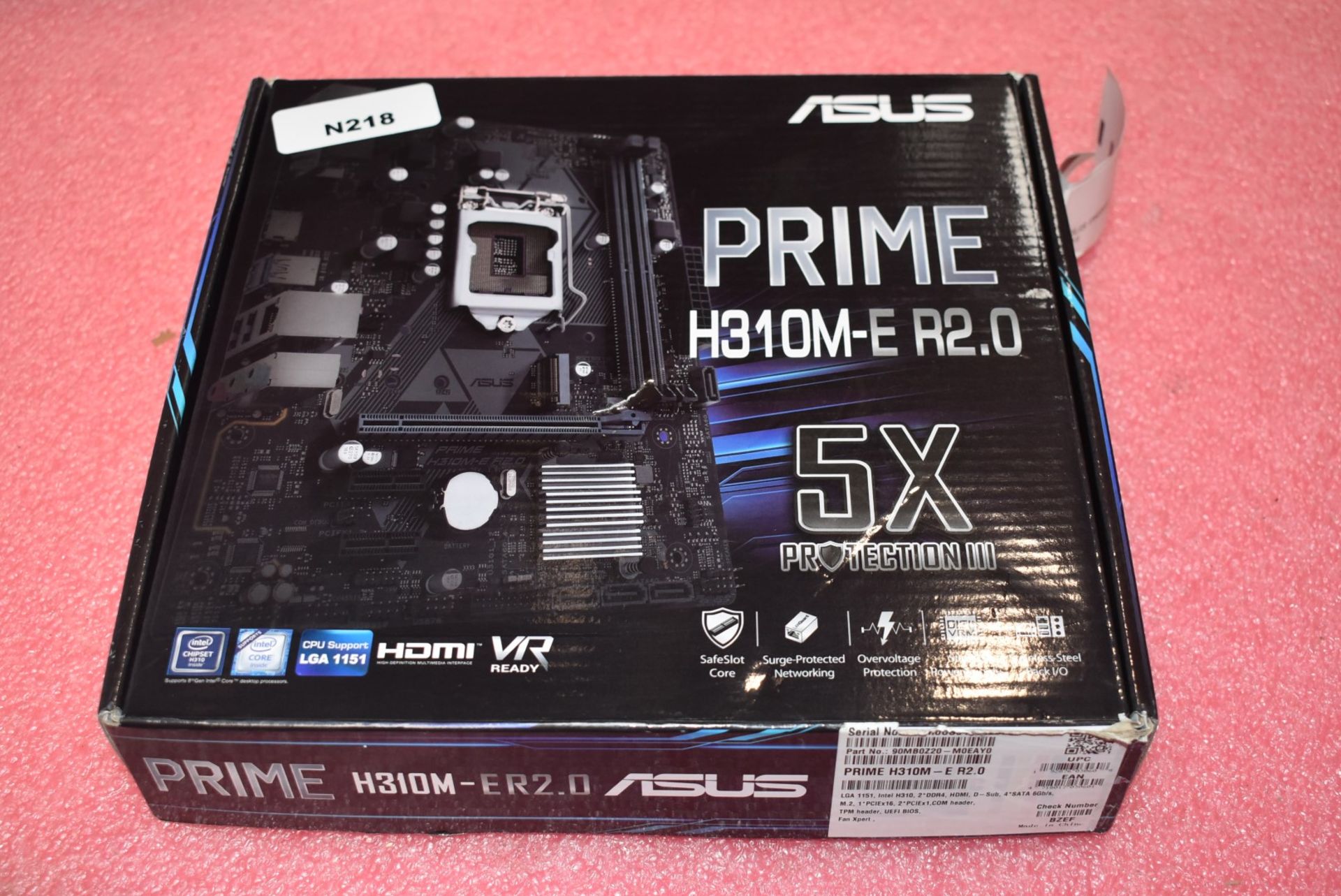 1 x Asus Prime H310M-E Intel LGA1151 Motherboard - Boxed With Accessories