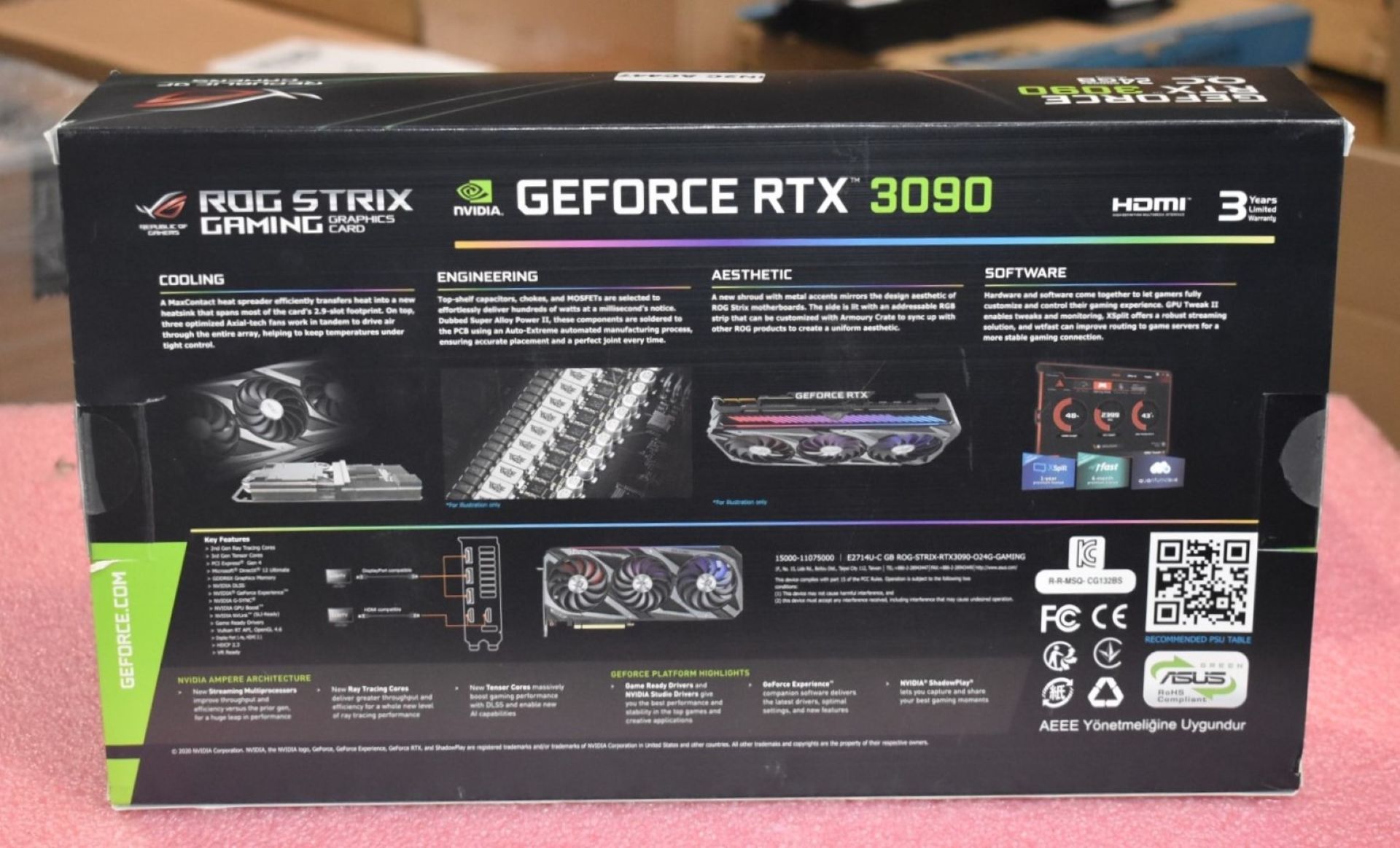 1 x Asus ROG Strix RTX3090 24gb Gaming Graphics Card With a Vector Strix Water Cooling Block - Image 14 of 16