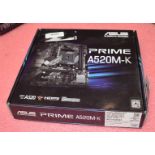1 x Asus Prime A520M-K AMD Ryzen AM4 Motherboard - Boxed With Accessories