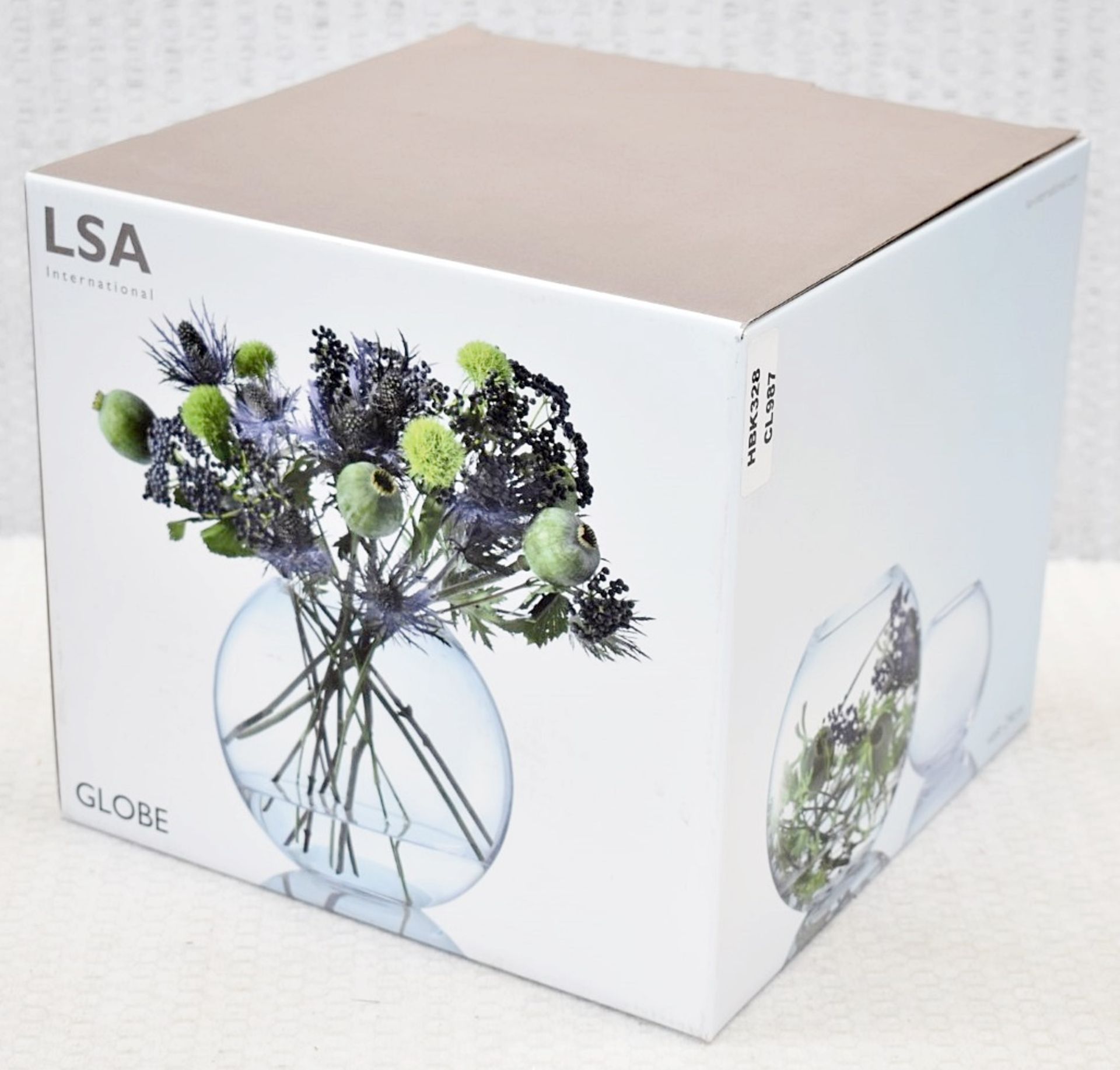 1 x LSA 'Globe' Luxury Mouthblown Glass Spherical Flower Vase, 24cm - Original Price £50.00 - Boxed - Image 2 of 4