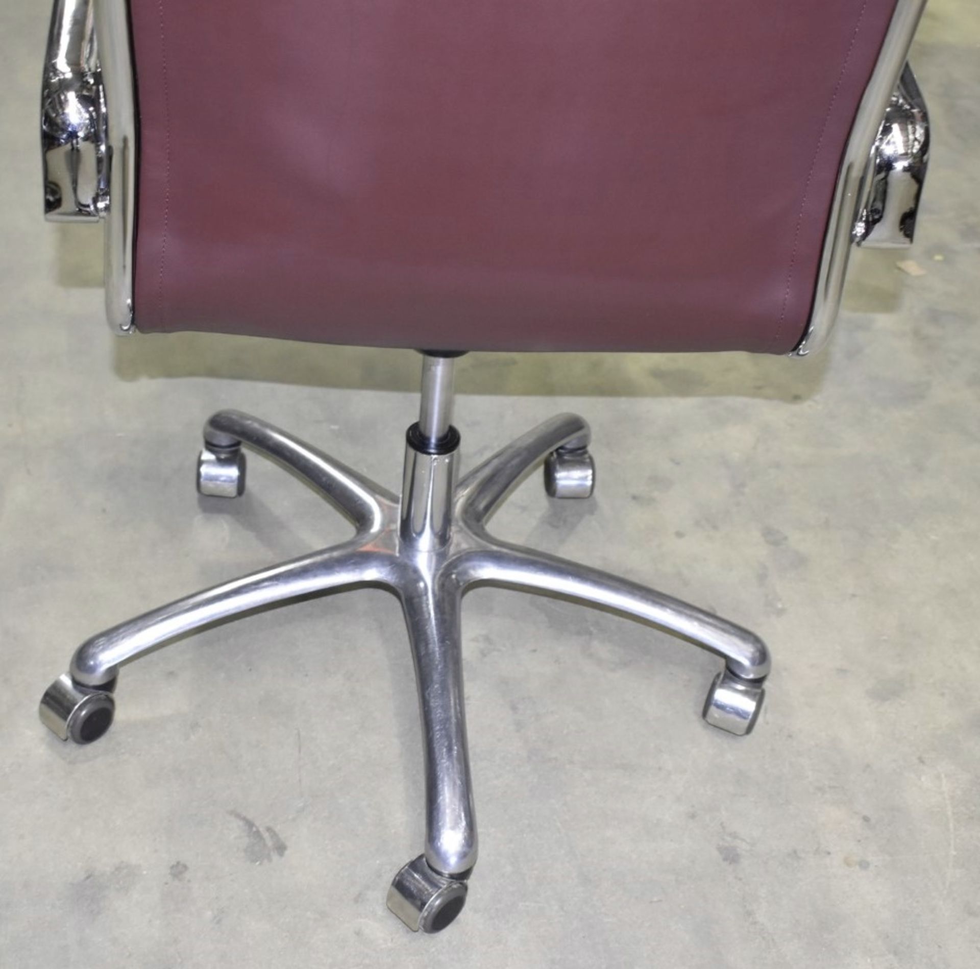 1 x LUXY Leather Upholstered Soft Pad Office Swivel Chair, Dark Brown - RRP £1,600 - Image 3 of 8