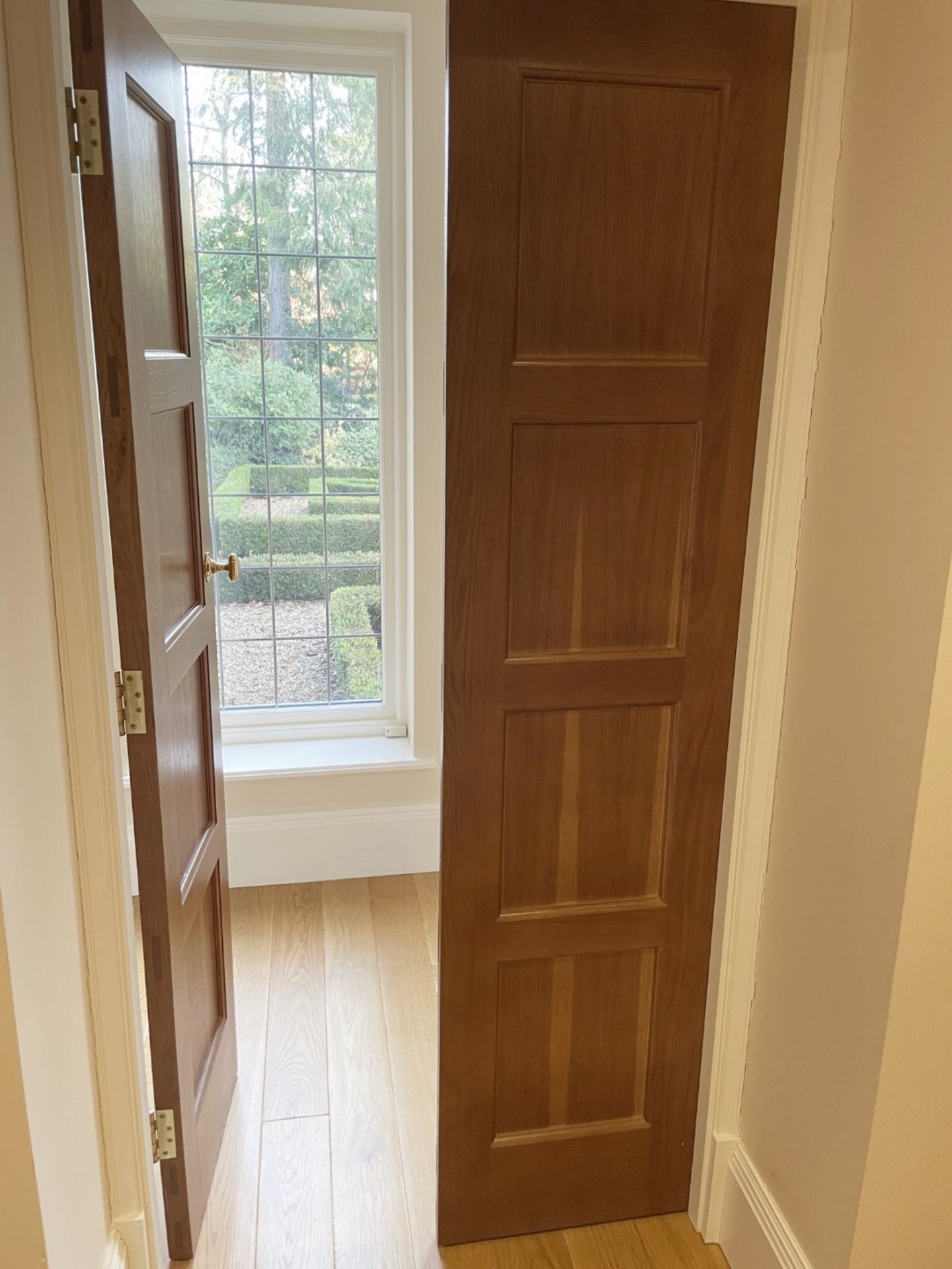 1 x Set of Solid Wood Stately Internal Double Doors - Ref: PAN200 - Image 6 of 9