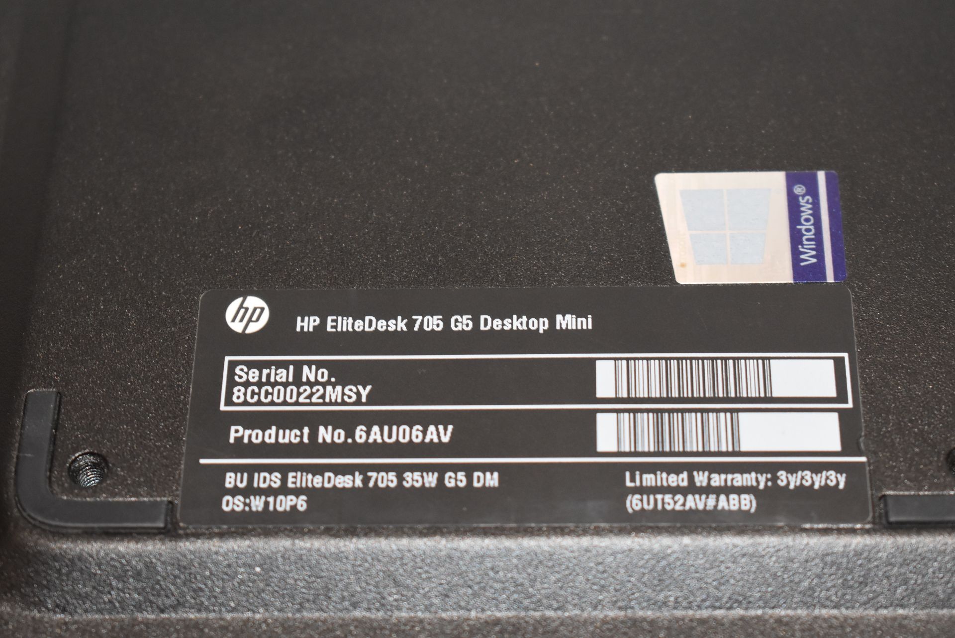 1 x HP  Elitedesk 705 G5 Mini PC Featuring Ryzen 5 3400GE Processor, 16GB DDR4 Ram and 240gb SSD - - Image 6 of 8