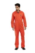 10 x Super Click Heavy Weight Orange Boilersuit - Size 42 / 46 - New in Packets - RRP £350