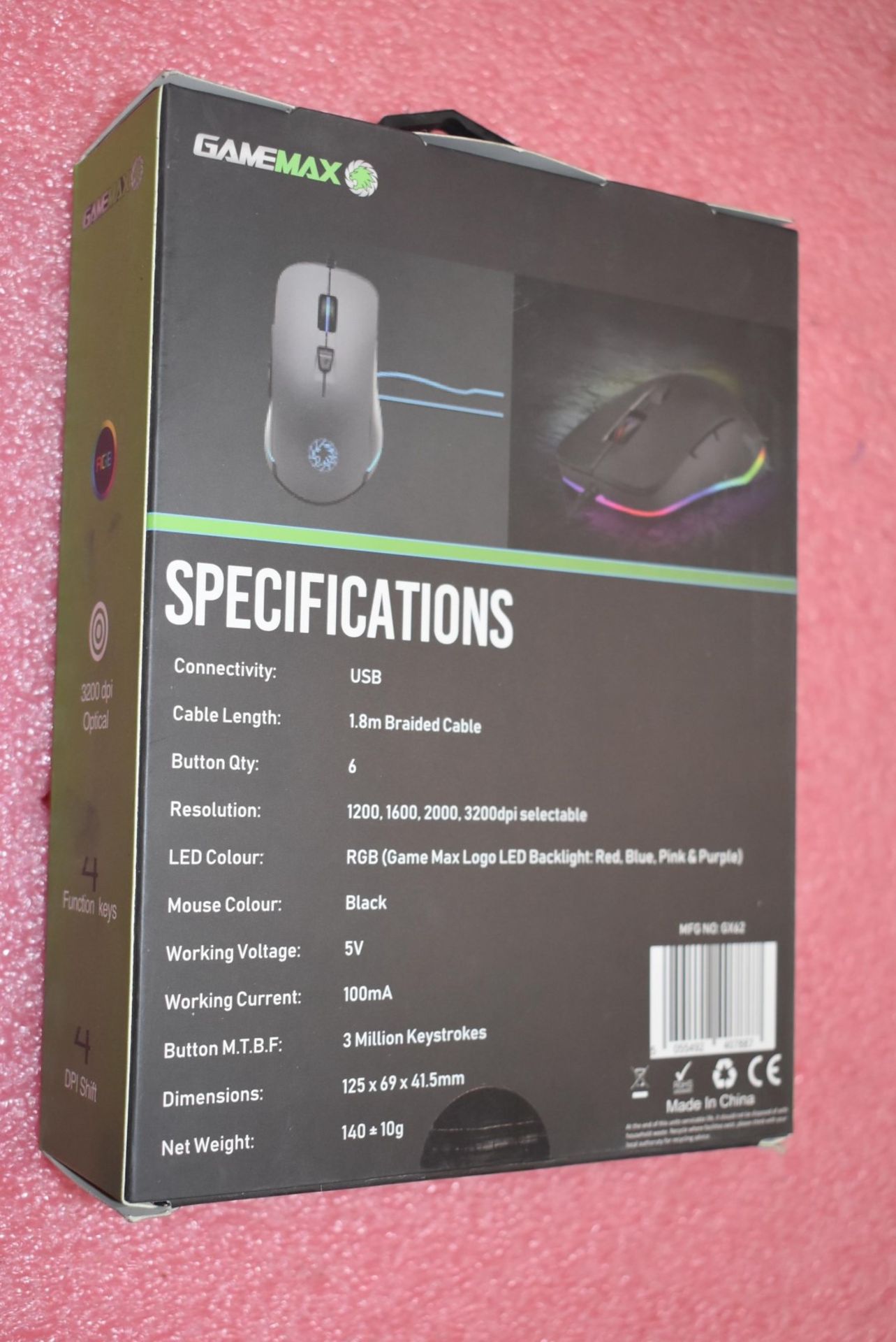 3 x GameMax Strike RGB Optical Gaming Mice - New Boxed Stock - Image 3 of 4