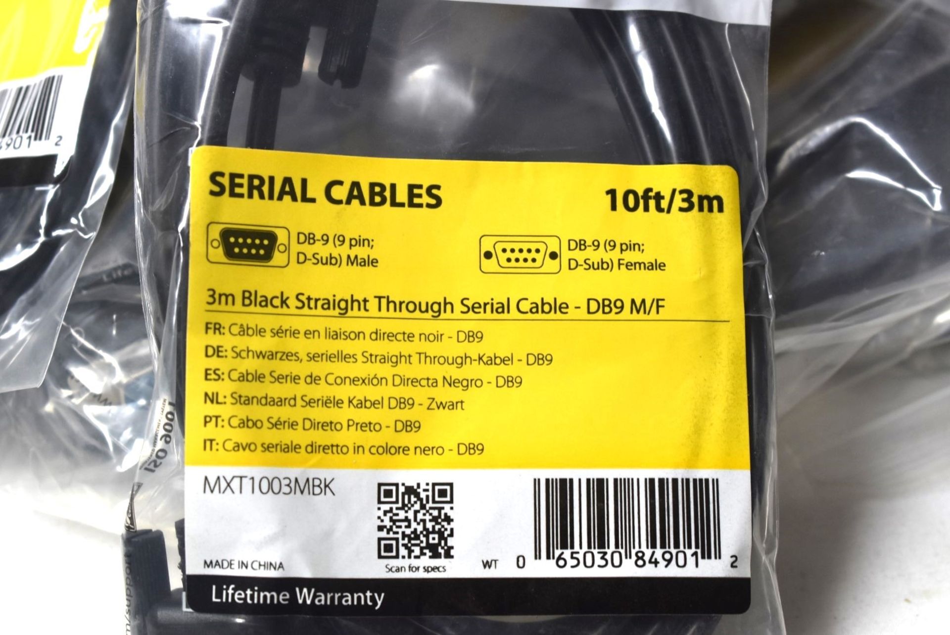 18 x StarTech 3m D8-9 Pin Serial Cables - New in Packets - Image 2 of 2