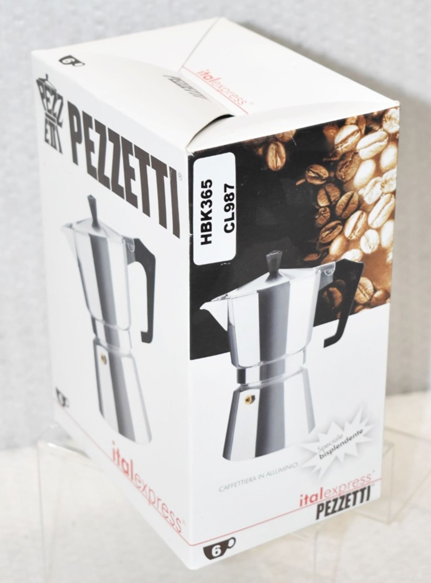 1 x PEZZETTI Italexpress Aluminium Stove Top 6-Cup Moka Pot - Unused Boxed Stock - Ref: HBK365 - Image 4 of 8