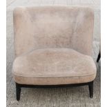 1 x FLEXFORM Dragonfly Poltrona Italian Designer Armchair, in a Mocha Velvet - Original RRP £2,700