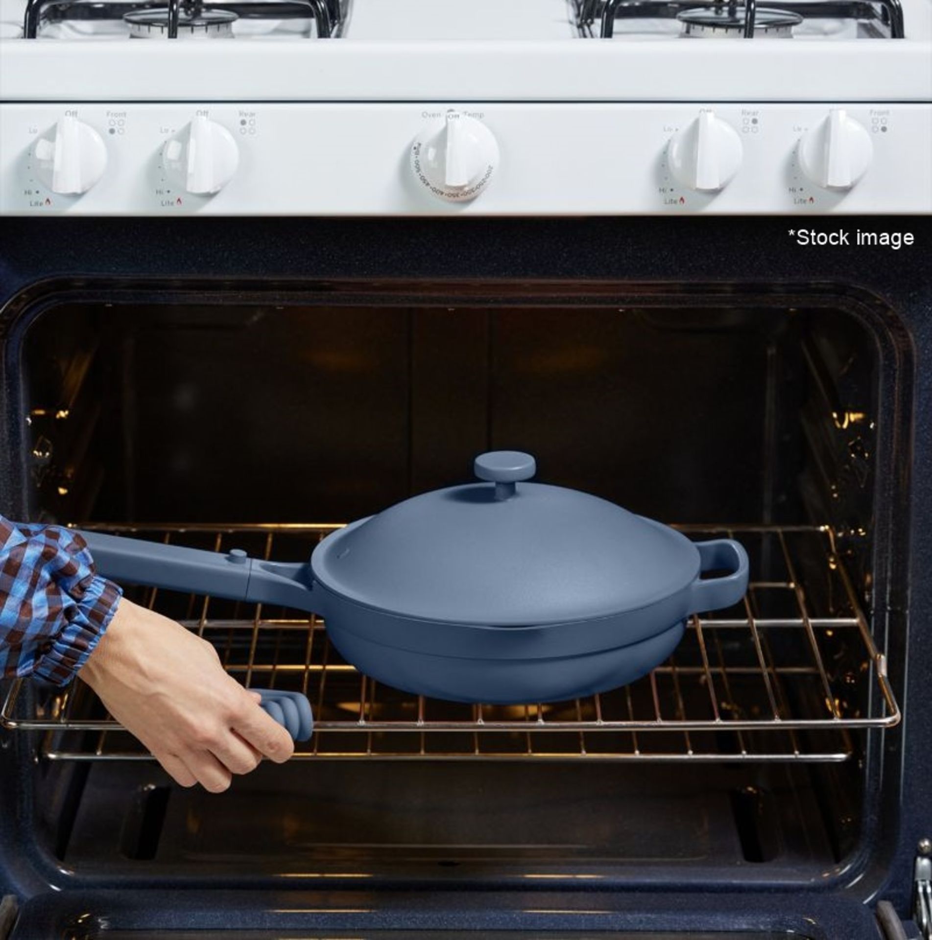 1 x OUR PLACE Always Pan Set with Steel Steamer, in Blue (26.5cm) - Original Price £155.00 - Image 2 of 14