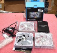 3 x Lian Li Uni Fan SL120 RGB 120mm Fans For PC Cases - Unused Boxed Stock