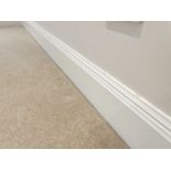 Approximately 20-Metres of Painted Timber Wooden Skirting Boards, In White