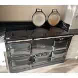 1 x AGA 4-Oven Electric Range Cooker With 2 Hot Plates, in Grey - NO VAT ON THE HAMMER