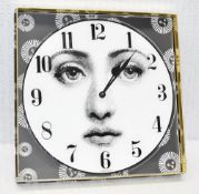 1 x FORNASETTI 'Tema e Variazioni No. 1' Designer Glass Wall Clock - Original Price £350.00 - Boxed