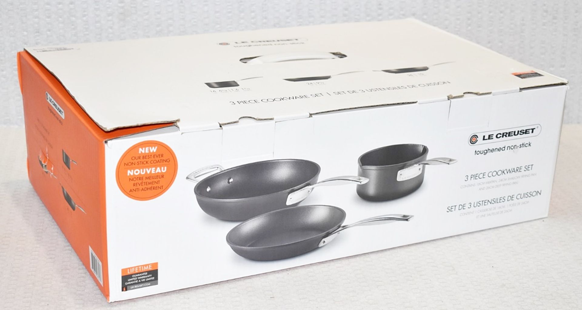 Set of 3 x LE CREUSET Toughened Non-Stick Pan, in Black - Original Price £299.00 - Image 2 of 21