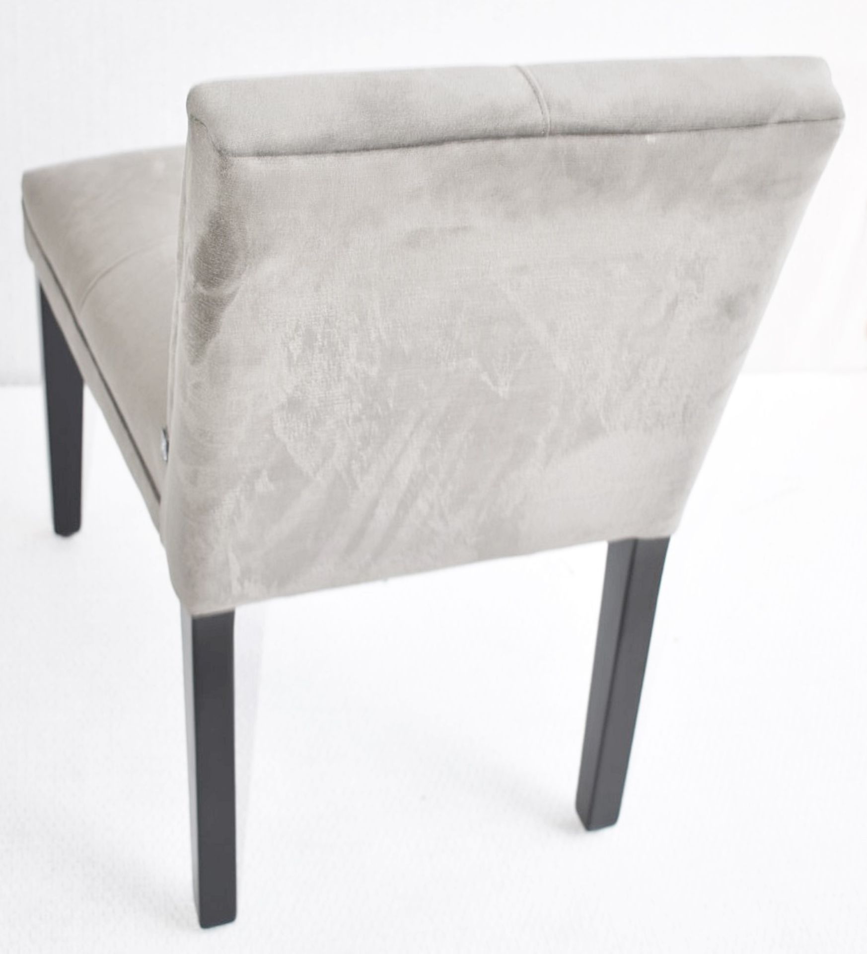 A Pair Of EICHHOLTZ 'Cesare' Luxury Button-back Dining Chairs in Granite Grey - Original RRP £1,160 - Image 7 of 10