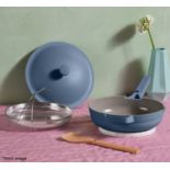 1 x OUR PLACE Always Pan Set with Steel Steamer, in Blue (26.5cm) - Original Price £155.00
