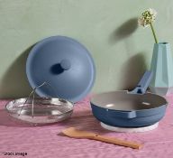 1 x OUR PLACE Always Pan Set with Steel Steamer, in Blue (26.5cm) - Original Price £155.00