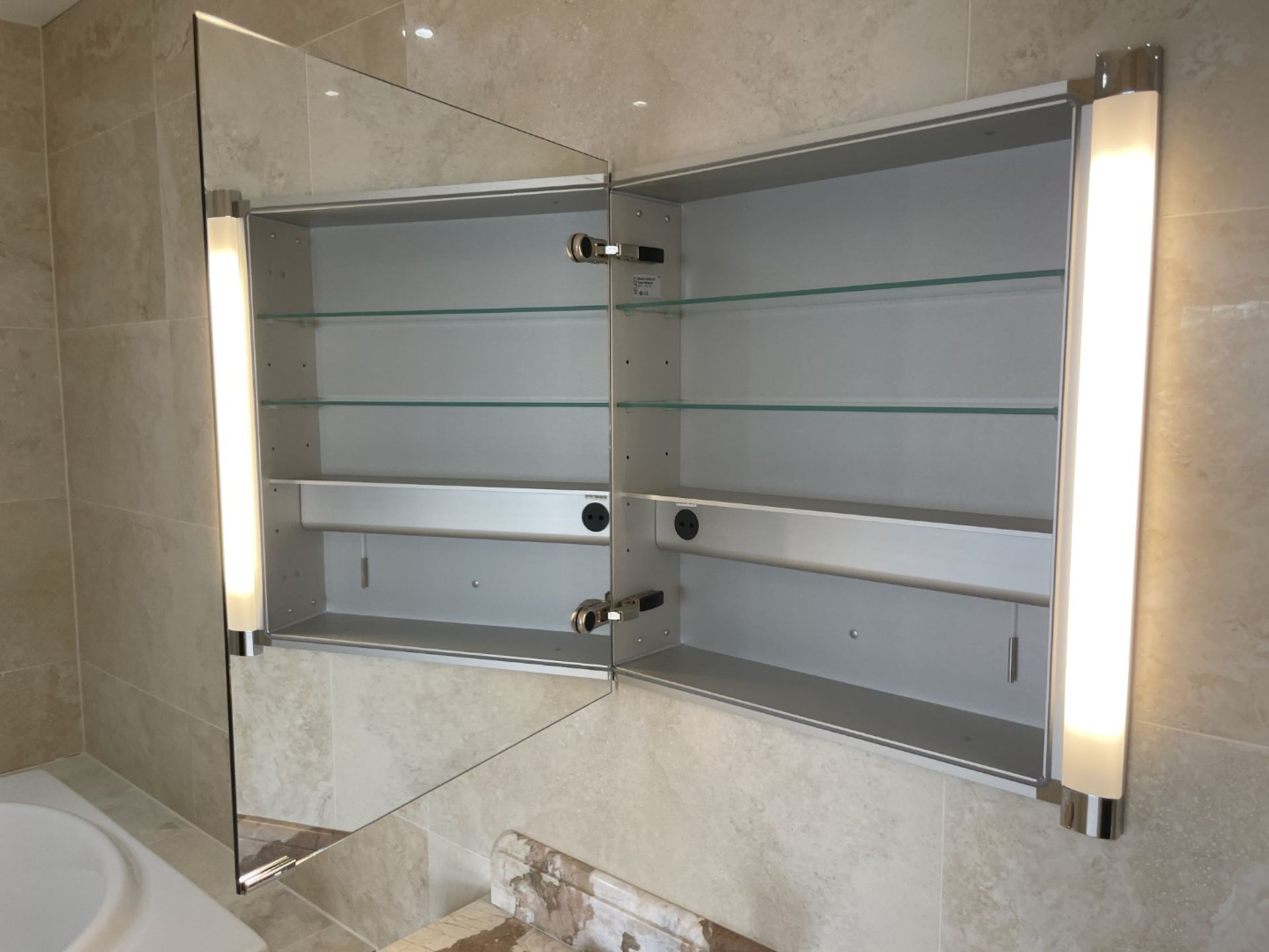 2 x KEUCO Illuminated Mirrored Wall Mounted Cabinets - Total Original Value: £2,000 - Ref: - Image 13 of 19