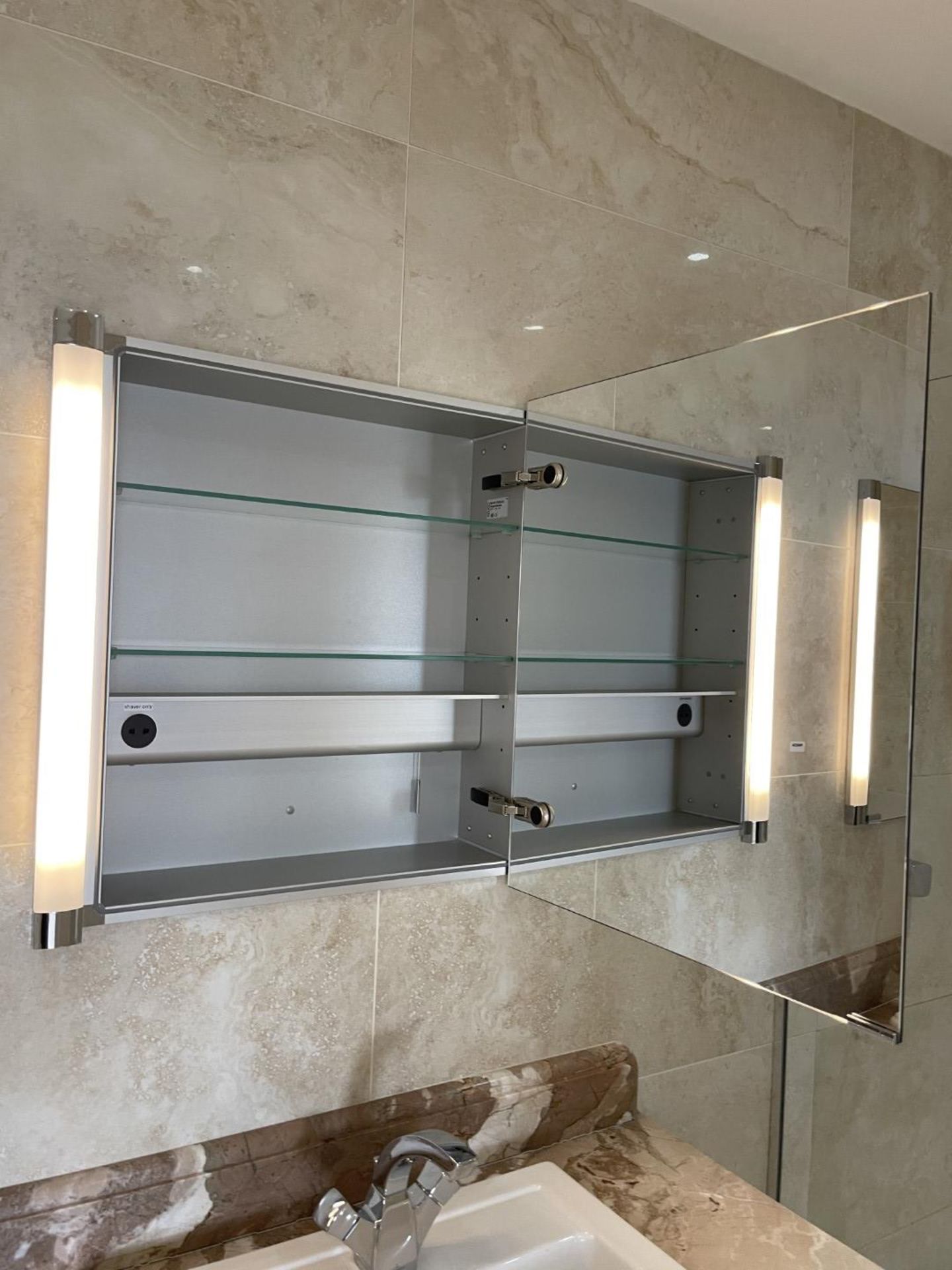 2 x KEUCO Illuminated Mirrored Wall Mounted Cabinets - Total Original Value: £2,000 - Ref: - Image 16 of 19