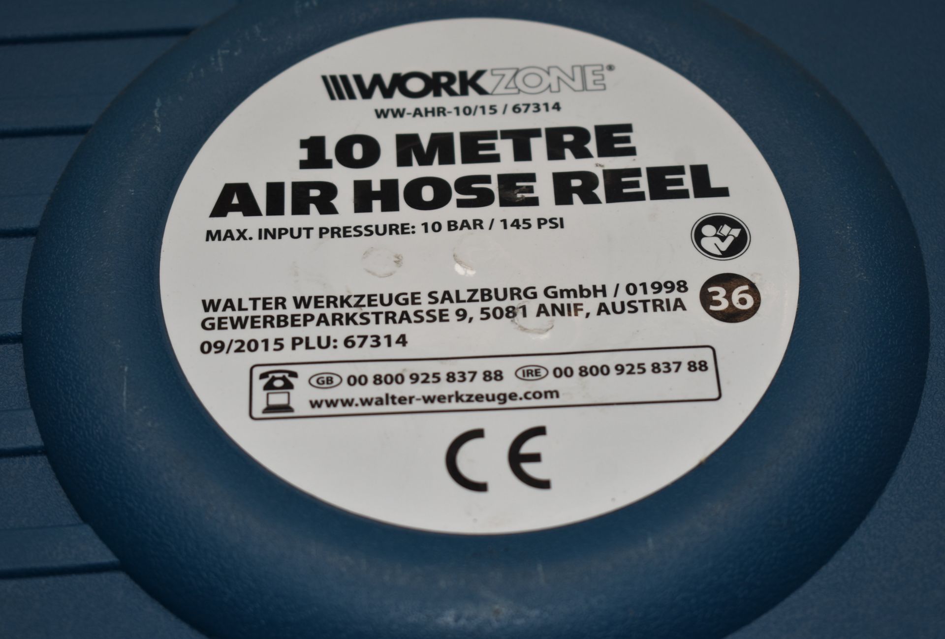 1 x WORKZONE 10 Metre Air Hose Reel - 10 Bar Max. Input Pressure - Ref: K253 - CL905 - Location: Alt - Image 8 of 8