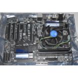 1 x Gigabyte GA-Z87-D3HP Motherboard With an Intel i5-4670k Processor and 4gb Ram