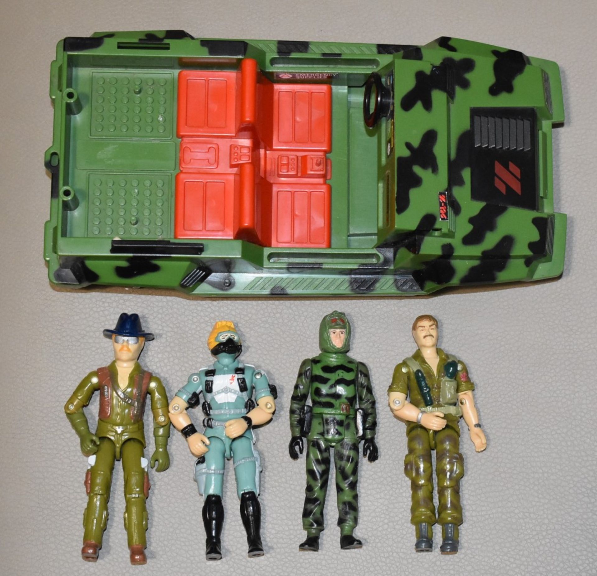 4 x Vintage Action Force Figures and Jeep - Vintage Figures in Very Good Condition