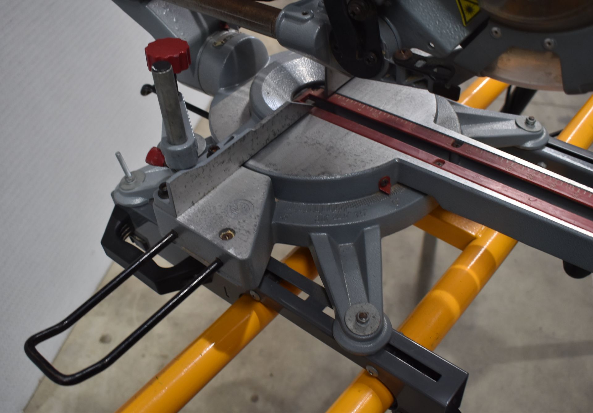 1 x JCB Mitre Saw Stand With Performance Power PSMS210L Sliding Mitre Saw - Ref: K285 - CL905 - - Image 9 of 16
