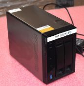 1 x Qnap TS-253A NAS Drive With Power Adapter and 2 x 3TB Hard Drives