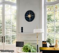 1 x VITRA George Nelson 'Petal' Designer Wall Clock in Black and Brass - Original Price £389.00