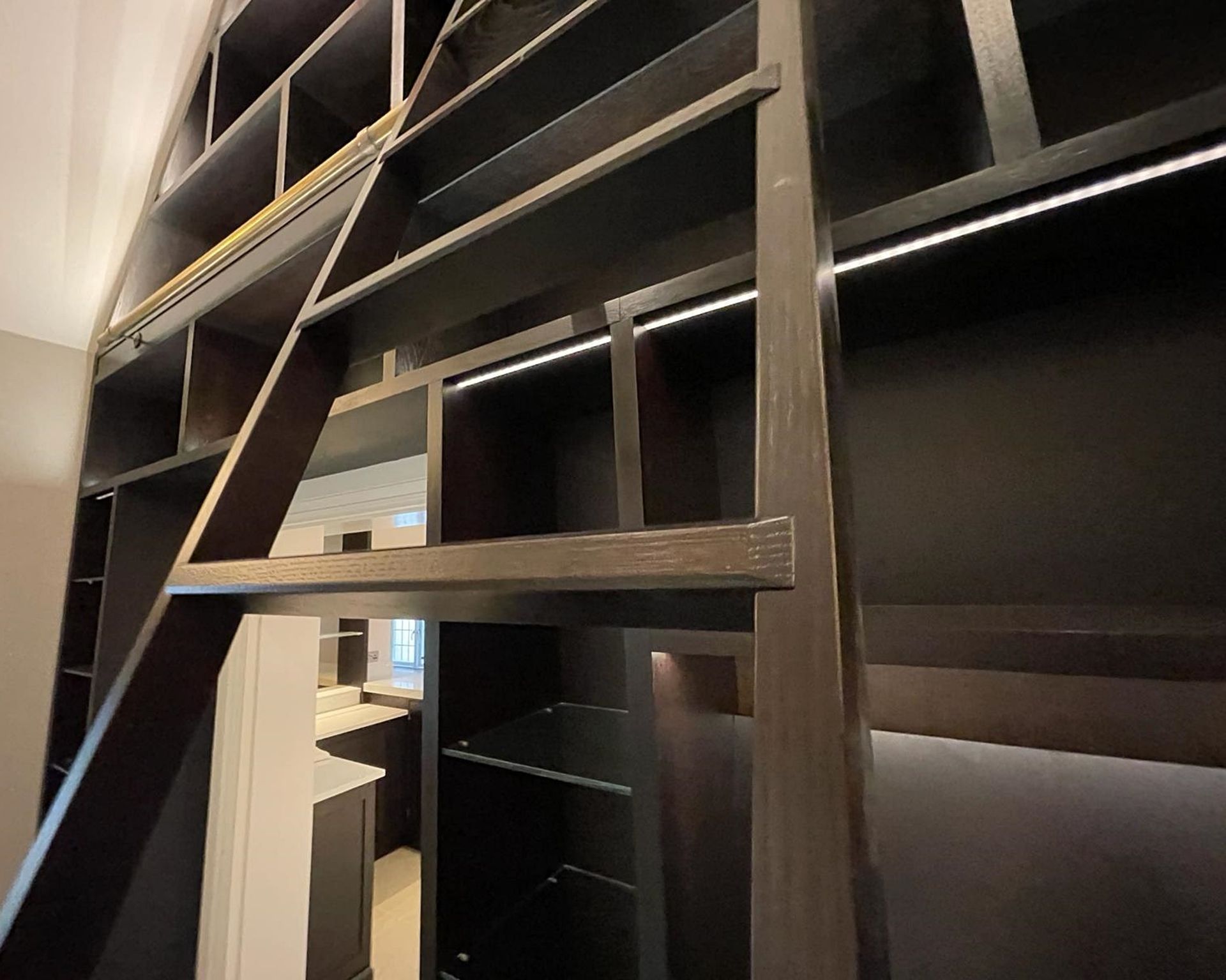 1 x Bespoke 4.7-Metre Wide Fitted Luxury Home Library Solid Wood Bookcase Wall Storage - Image 12 of 23