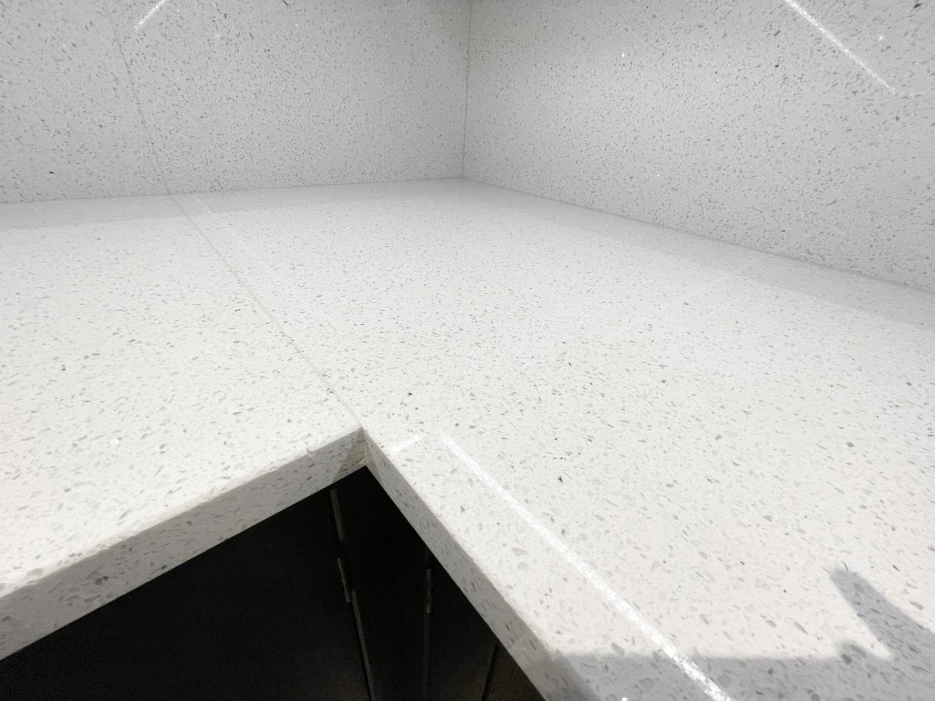 1 x Large Bespoke Fitted Luxury Home Bar with White Terrazzo Quartz Counter Worktops - Image 11 of 38