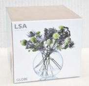 1 x LSA 'Globe' Luxury Mouthblown Glass Spherical Flower Vase, 24cm - Original Price £50.00 - Boxed