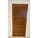 1 x Solid Oak Wooden Lockable Internal Door - Includes Handles and Hinges - Ref: PAN286 /