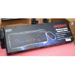 3 x CIT Avenger Illuminated Gaming Keyboard and Mouse - New & Boxed