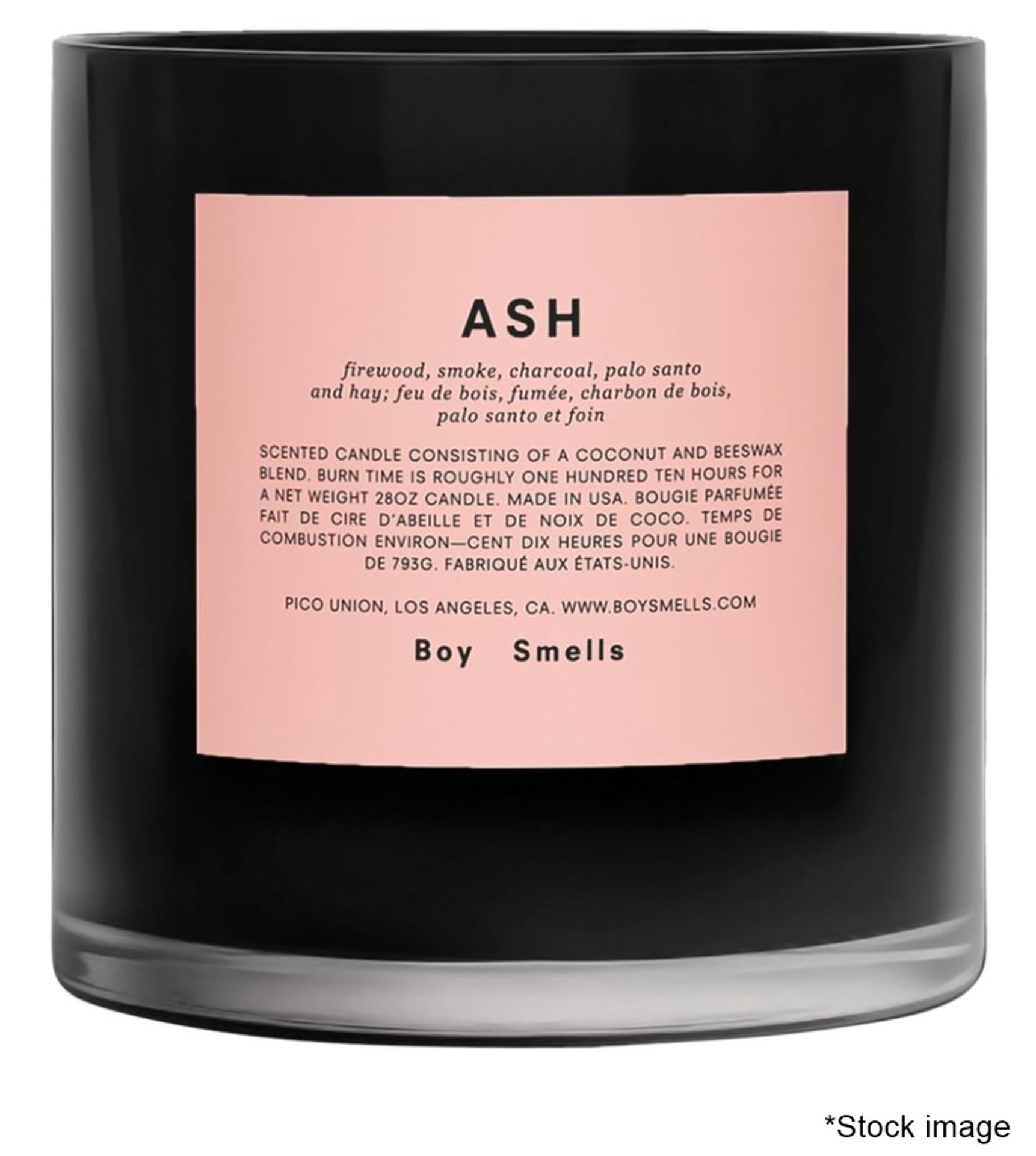 1 x BOY SMELLS 'Ash' Luxury Scented Candle (796g) - Original Price £120.00 - Unused Boxed Stock
