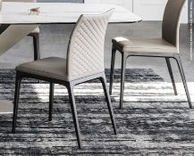 4 x CATTELAN ITALIA 'Arcadia Couture' Leather Upholstered Dining Chairs - Total Original RRP £3,540