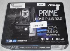 1 x Asus Prime H310-PLUS R2.0 Intel LGA1151 Motherboard - Boxed With Accessories