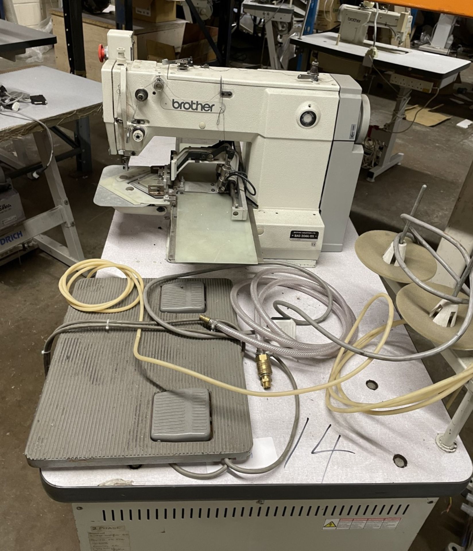 1 x Brother BAS 304A Programmable Electronic Pattern Sewer Industrial Sewing Machine With Table - Image 18 of 27