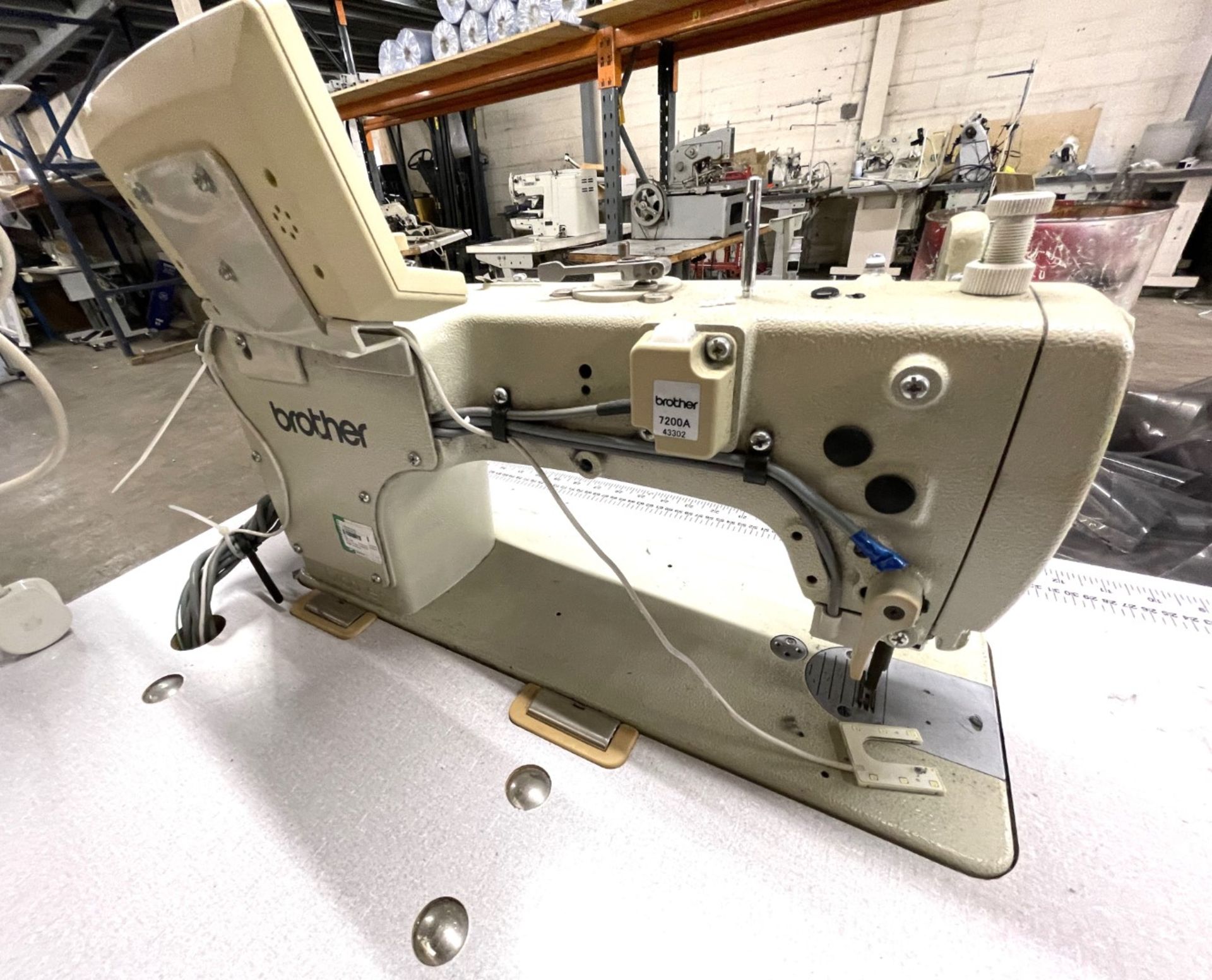 1 x Brother S-7200A-433 Industrial Single Needle Lockstitch Sewing Machine With Table - Image 8 of 13