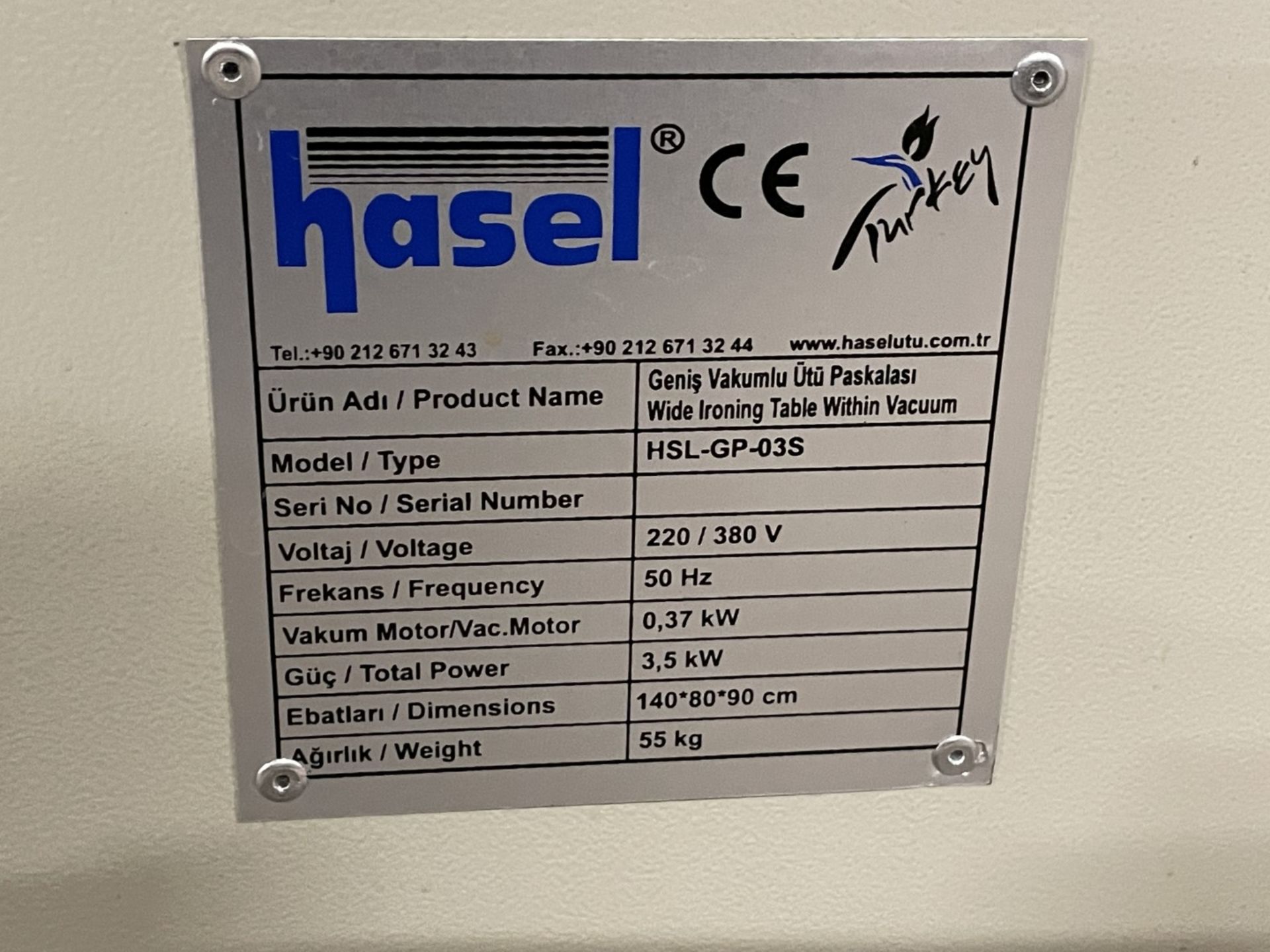 1 x Hasel GP03s Rectangle Vacuum Table - Image 5 of 8